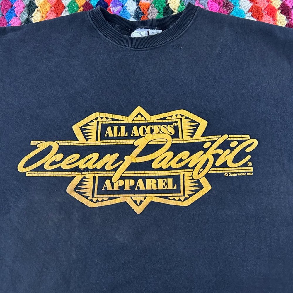 Vintage 1992 Ocean Pacific Oversized Crewneck Sweatshirt Boxy OP Unisex … - Picture 8 of 16